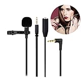 KAMLE Professional Design Lavalier Microphone with Connect Headset & Omnidirecti