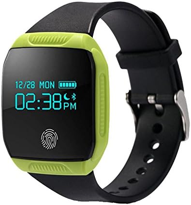 AsiaLONG Pedometer Bracelet Waterproof Fitness Tracker Watch Bluetooth Wristband for Swimming Riding with 6 Axis G-Sensor / Step Calorie Counter / Sleep Monitor / Call SMS Whatsapp Reminder / Touch Screen for IOS Android Smartphones