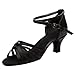 Produktbild Frauen Sandalen für Frauen Wedges Flache Plateau liusdh,Women's Color Fashion Rumba Waltz Prom Ballroom Latin Salsa Dance Shoes Sandals(BK,40)