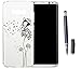 Produktbild Samsung Galaxy S8(2017) Neu Design Hülle mit Schwarz Smart Touch Pen Stift,ISENPENK Ultra Slim Silikon Soft TPU Cool Modisch Pattern Case,Schöne Einfache Outdoor Crystal Clear Transparent Wasserdicht Shockproof Anti Slip Stoßfest Protection Durchsichtig Handyhülle,Thin Silicon Cover Bumper Schutzhülle Tasche für Samsung Galaxy S8(2017) 5.8Zoll [mädchen#5]+Schwarz Smart Touch Pen Stift