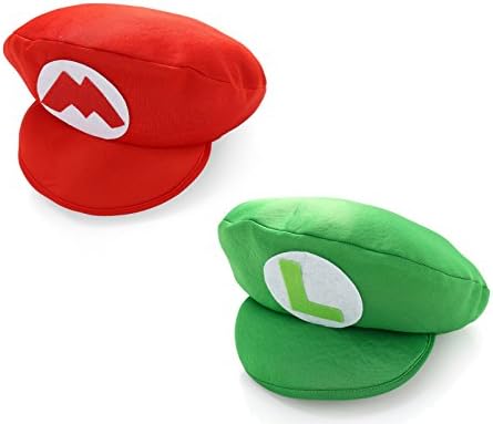 Super Mario Bros Mario &amp; Luigi Foam Hat Caps (Twin Pack)