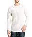 Produktbild Andopa Herren steinig kabel woven plus size pullover pullover sweater 2XL Weiß