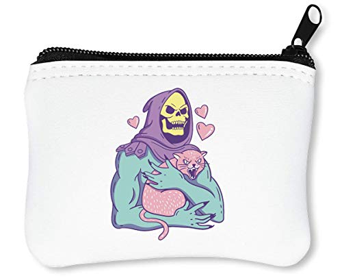Preisvergleich Produktbild Skeletor's Cat Artwork Reißverschluss-Geldbörse Brieftasche Geldbörse