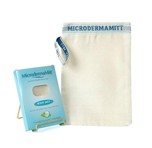 Microdermamitt® 100% Natural Exfoliating Body Mitt - The Original - Best Dry Skin Treatment Exfoliating Tool Leaves Your Skin Smoother, More Radiant & Healthier In Just Minutes