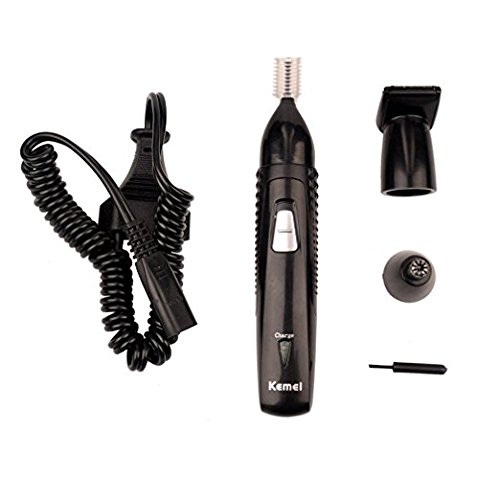 3 in 1 Wiederaufladbare Nasen-Ohr-Bart-Haar-Trimmer Portable Edelstahl+ABS Unisex Nasenhaarentfernung Epilierer für Nase/Ohren/Bart/Haar Gesicht Shave - 8