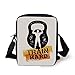 Produktbild LULABE Fitness,Aged Damaged Display Kettlebell Muscular Athletic Man Silhouette Train Hard Decorative,Orange Black White Print Kids Crossbody Messenger Bag Purse