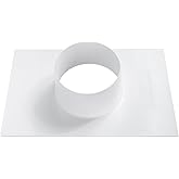 Vent Systems 100mm (4") Air Vent Duct Connector Straight Vent Flange Plastic Vent Pipe HVAC Cooling