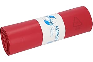deiss Premium 11705 bolsas de residuos, 575 mm x 1000 mm, tipo 60, 25 por rollo, rojo