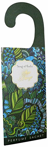 Song of India Highly Scented Hanging Perfume Sachet to Fragrance Your Car, Drawer, Closet, Bathroom, 20 g. | Little Pleasures (Sea Breeze)