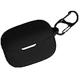 KACA Protective Shockproof Silicone Cover Case with Buckle Compatible with Jbl Tune 230Nc/235Nc TWS Earbuds(Black)