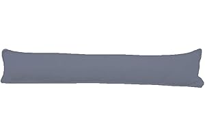 Marilyn Bed & Bath Plain Fabric Draught Energy Saver Excluders Draft Insulator Draft Stopper For Door Window Hallway (Silver, 1)