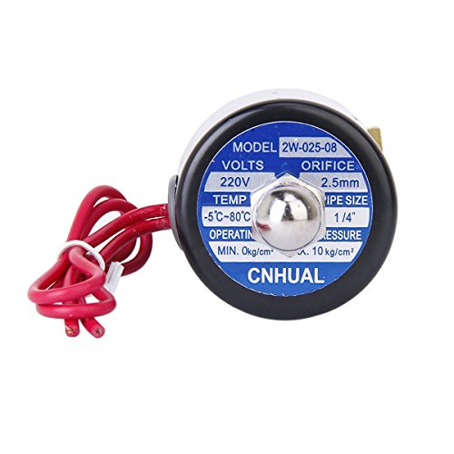 UEETEK 1/4 Zoll AC 220V Elektro Magnetventil für Luft-Wasser - 4