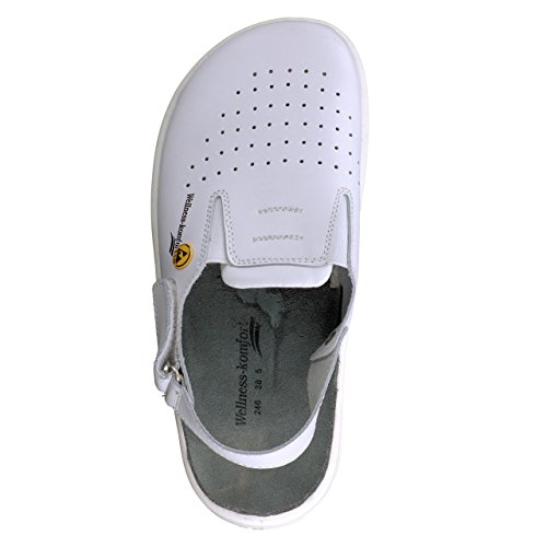 Wellness Komfort+ Damen Berufs-Clogs ESD weiss - 6