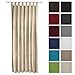 Produktbild Beautissu Blackout-Vorhang Amelie mit Schlaufen - 140x245 Creme (Beige) - Verdunklungsgardine Schlaufenschal Blickdicht