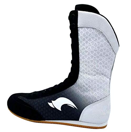 Chaussures de Boxe Haut pour Hommes Femmes Enfants, Bottes Respirantes Boxer