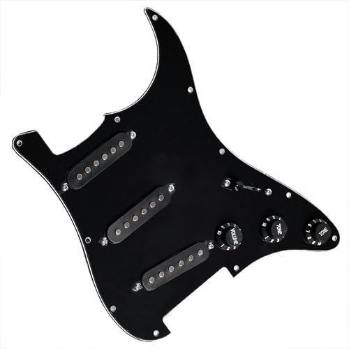 1pkg Black Prewired Pickguard 3 Single Coil for Replacement Fender Strat Guitar