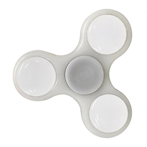 SeOST Fidget Hand Spinner Stress Reducer Ceramic High Speed LED Light Bearing Fidget Toy EDC Fingertips Anti Stress Educational Autism ADHD Rotation Focusing Toys for Kids & Adults (White)