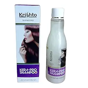KRISHTO Kera Pro Smooth & Shine Shampoo, with Silk Protein, For Salon Silky Smooth Hair, Provides Moisture & Shine-200ML