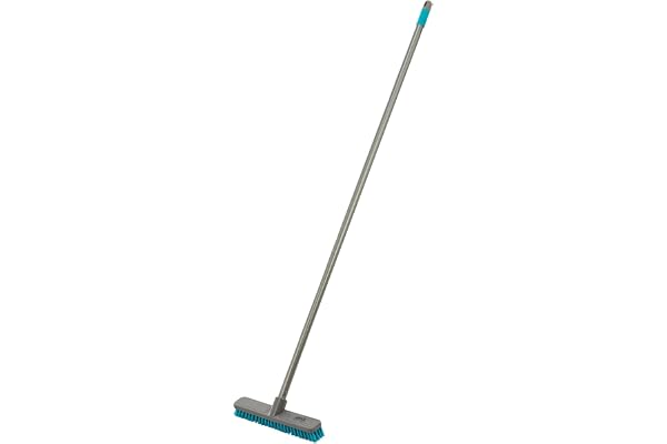 Presto Scrubby Hard Brush with 120 CM Metal Handle-Grey, Hard_Floor