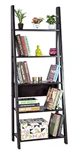 DeckUp Reno Ladder Bookshelf, Matte Finish (Dark Wenge)