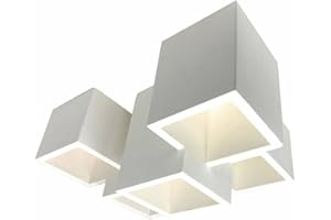 VR VETRINEINRETE Vetrineinrete® Lampada in gesso a 5 cubi da soffitto lampadario verniciabile supporto per faretti gu10 X25