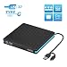 Produktbild Externes DVD Laufwerk Type-C USB 3.0 Portable externer DVD Brenner Superspeed Externes CD Laufwerk USB Writer Reader Für Windows 10/7/8 Linux Laptops Desktop, MacBook Pro iMac (Schwarz)