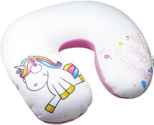 Neck Cushion pink Support Travel Pillow Children Unicorn Stop Dreaming