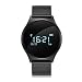 Produktbild elegantstunning Smart Watch 0.96 Zoll OLED Touchscreen Stahl Handschlaufe HR BP ganztägig Überwachung Echtzeit Vibration Alarm Business Sport Smart Watch Schwarz