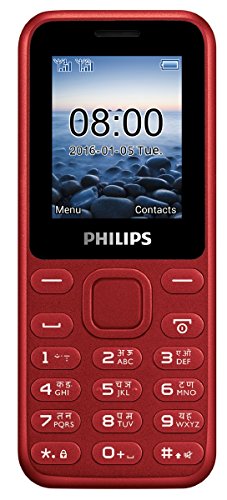 Philips E105 (Red) RS.999 (29.00% Off) - Amazon
