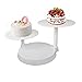 Produktbild cooshional 2 Etagere Tortenständer,Tortenplatte für Hochzeit Geburtstag Party Dekoration,Kuchenständer weiß 27.7*23.5