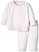 United Colors of Benetton Baby-Girls Stipe Velour Striped Tracksuit, Pale Pink, 6 to 9 months (Manufacturer Size: 68 cms)