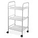 Outdoortips 3-Tier Beauty Salon Storage Cart Dentist Wax Treatment Tattoo Shelf Trolley (L)