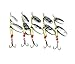 Produktbild hengjia Lot 10 Spinner Löffel Angelköder Metall Pailletten Köder mit 2 Big Klingen für Forellen Bass Pike Fishing Tackle 10.5 g/Trend Zeitungsrolle Zeitungsbox