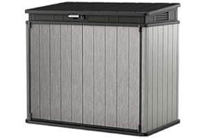 ‎KOLL LIVING GARDEN Koll Living Garden Mülltonnenboxen von 848- bis 2020 Liter wählbar - aus Wetter- & UV-festem Kunststoff - mit Gasdruckfedern und Belüftungsystem (Typ 6-1150 Liter - grau)