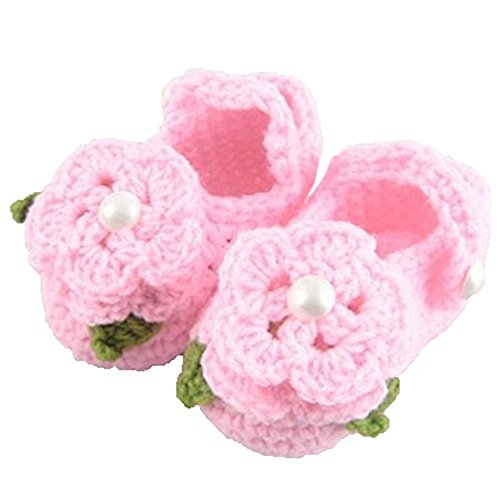 niceEshop(TM) Baby Unisex Handmade Crochet Flower Baby Toddler Shoes