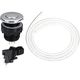 Alamor 25V-250V Bathroom Switch Air Push Button Garbage Disposal Kit Air Disposal Switch Kit - 34M