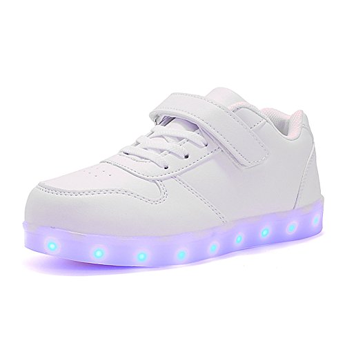 Aizeroth-UKLED Light up Trainers 7 Colors Luminous Flashing USB Charge Breathable Sport Running Shoes Gymnastic Tennis Sneakers Best Gift for Boys and Girls Birthday