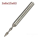  mark8shop 3 mm 2 Flauta Fresa Extended aluminio End Mill cortador CNC Bits