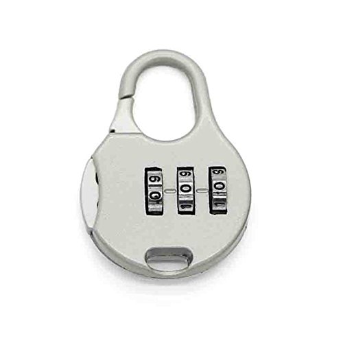 Preisvergleich Produktbild Prevently Kofferschloss Zahlenschloss Vorhängeschloss Mini Passwortsperre für Koffer Toolbox Golf Bag Tackle Box Schlüsselanhänger Passwort Vorhängeschloss Mini Passwortsperre Gepäckschloss (Silber1)