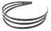 Allsorts® Black Wide Three Row Plastic Aliceband Headband