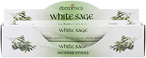 20x white sage sticks &amp; wood incense holder set mango wooden stand ghost hunting