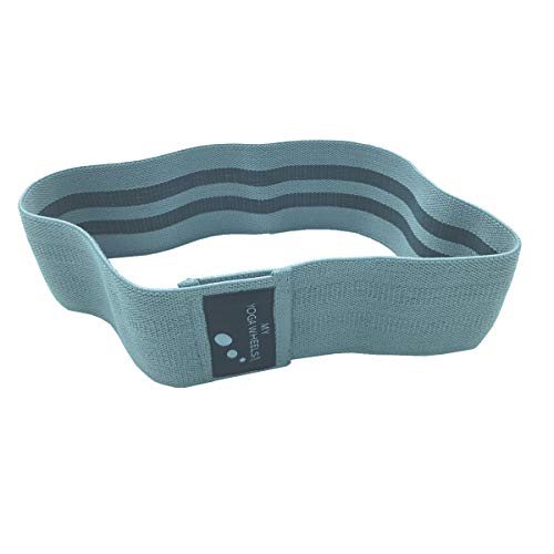 MyYogaWheels | Banda de Cadera de Alta Resistencia Gris | Tóner Muscular Inferior de látex Grueso y Antideslizante, MYW-HIPBAND-M, Gris, Medium
