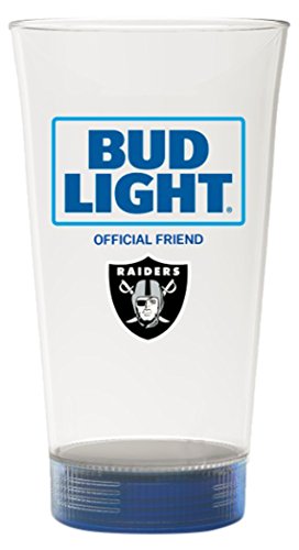 Bud Light Raiders Touchdown Glass, Oakland Raiders