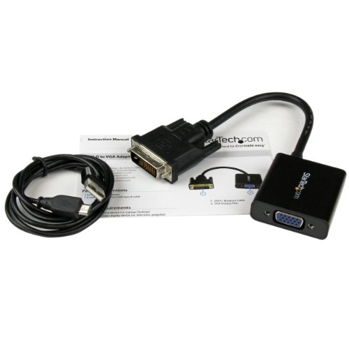 StarTech.com DVI-D auf VGA Aktives Video Adapter/ Konverter Kabel – DVI zu VGA Wandler Box Stecker / Buchse – 1920×1200 - 5