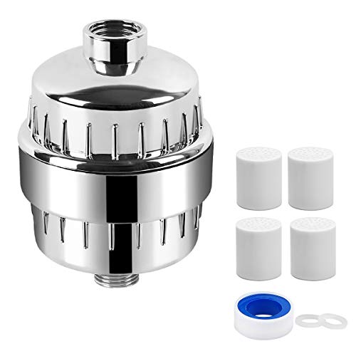 Filtre de Douche,VDROL 12 Etapes avec 4 Cartouches de Remplacement Purificateur Eau Calcaire Filtre a Eau de D