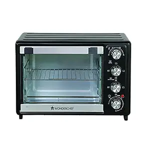 Wonderchef Oven Toaster Griller (OTG) 32 Litres, Stainless Steel With Rotisserie, Auto Power-Off With Bell, Heat Resistant Glass Window