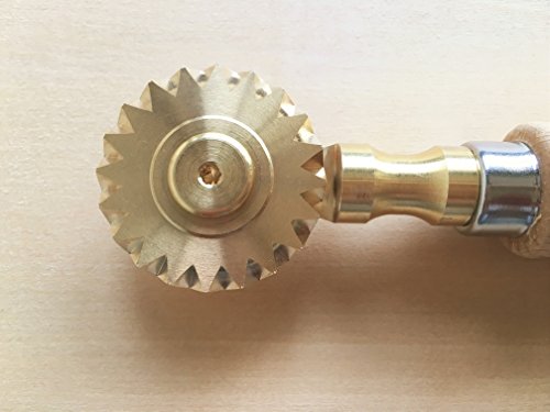 Gezähnter Teigrad mit einzelner Klinge Aus Messing Art. AM/RS38 - 3