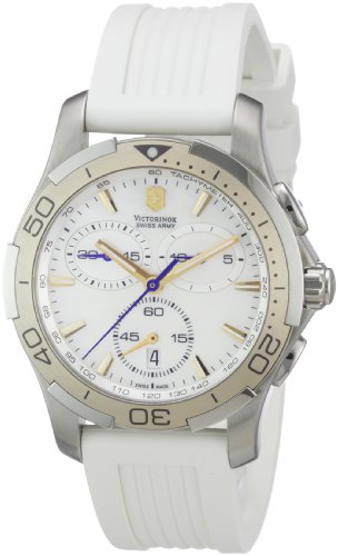 Victorinox Swiss Army Women's ALLIANCE 241351 White Rubber Swiss Quartz Watch with Mother-Of-Pearl Dial