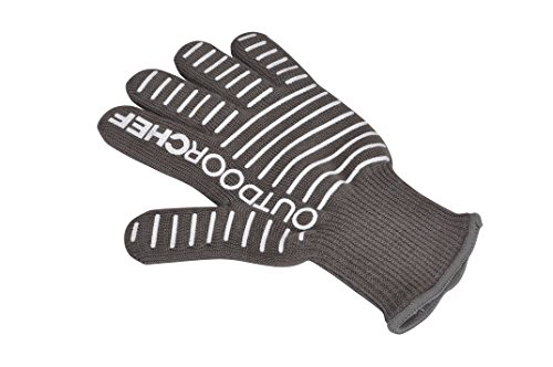 Outdoorchef Grillzubehör, Grillhandschuh Silikonbeschichtet, grau, 18x2x26 cm, 14.491.35