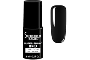 ‎SINCERO SALON SINCERO SALON Top Coat Super Shiny INO UV LED Nagellack Gellack Überlack I Nageldesign Gel Polish Maniküre Primer für Trocknend Langanhaltend Glänzende Nägel, 6ml